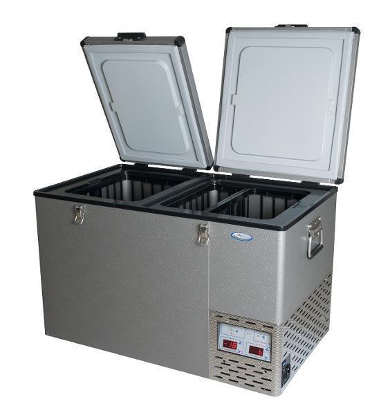 National Luna 72 Lt Double Door Fridge / Freezer Combo Stainless Steel