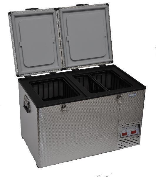 National Luna 72 Lt Double Door Fridge / Freezer Combo Stainless Steel