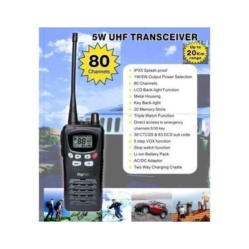 Digitalk Handheld UHF Radio 80 CH PMR8228U Digitech