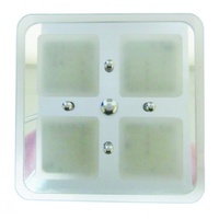 Camec LED Square Crystal 4 Section Complete With Touch Button - 040310