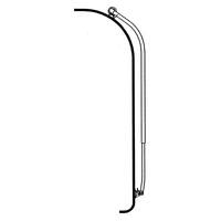 Carefree White Curved Hardware Bent Top & Straight Leg. 750511WHT