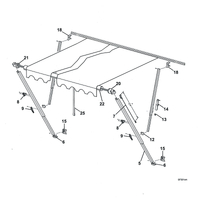 Carefree Black Car Port Foot for Main Inner Arm. 901020