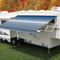 Carefree 11ft Ocean Blue Dune Roll Out Awning (No Arms). FF118E00HM