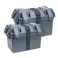 Battery Box - Small. C/W Lid + Strap 278L x 188D x 195H. BB27