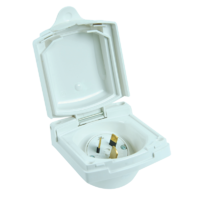 Clipsal (New) White External 15AMP Power Inlet. 435VFS15WE