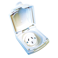 Clipsal (New) White External 10 AMP Power Outlet. V415VFWE