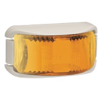 L.E.D Front End Outline Marker or External Cabin Lamp Amber - White Base. 91622W