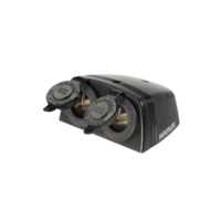 Accessory Socket Surface Black Mount Twin Sockets H/D .81160BL