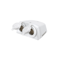 Accessory Socket White Surface Mount Twin Sockets H/D .81160WBL