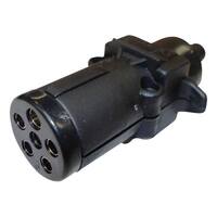 Narva Trailer Plug 6 Pin Small Round Plastic. 82122BL
