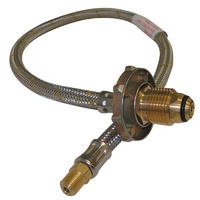 S/S Flexible Hose 600mm with H/Wheel for Double Bottle Kit Pol x 7/16" I/Flare. FPT1532