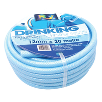 12mm Non-Toxic Reinforced Water Hose 20m Roll Blue 25DWBX20