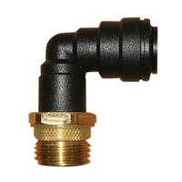 JG 1/2" Brass Male Adapter W/12mm Plastic Elbow. RM091214