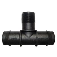 Threaded Tee 25mm Barbed x 3/4" BSP Male. TBM2520