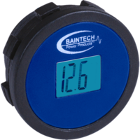 BAINTECH Flush Mount Single DC 12V LCD Volt Meter