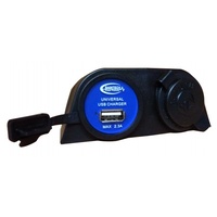 BAINTECH Surface Mount Double Socket (Ciga + Universal USB (5v 1A DC output))