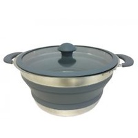 Collapsible gray 3.0l saucepan