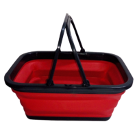 COLLAPSIBLE SILICONE SHOPPING BASKET