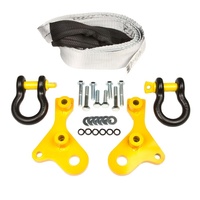 KIT - 4WD - HD TOW POINT NAVARA D23 (NP300) FITS WITH NO BAR, ARB & IRONMAN BARS - PAIR INC. BRIDLE + SHACKLES