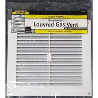 Louvred Gas Vent - White 225mmx225mm