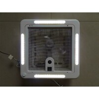 12V SHOWER ROOF VENT WITH LED LIGHTS & WHITE LID