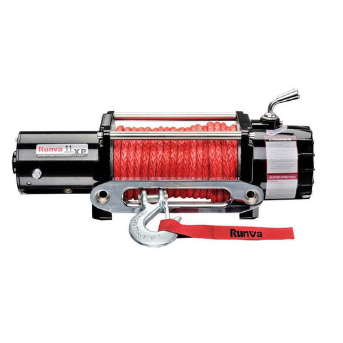 Runva 11XP 12V with Synthetic Rope - IP67 Motor (BLACK) 