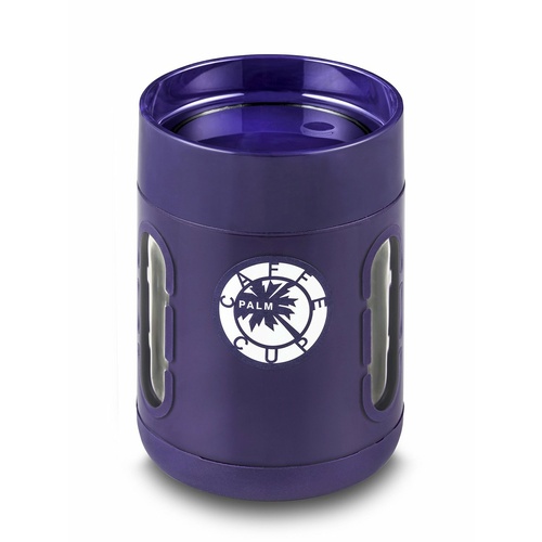 Palm Caffe Cup Med Purple Dishwasher & Microwave Safe w/ Nonslip Base 300ml. pm271