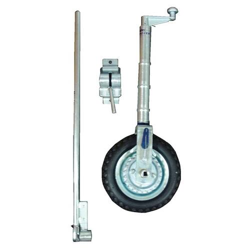 Easymover Single Solid Wheel Jockey Wheel W/Clamp. EM1S