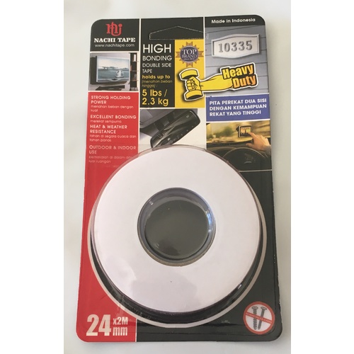 HIGH BOND D/SIDED CLEAR 24MM X 2M X 1.0MM - 4872