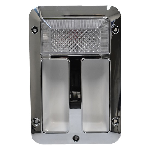 Assist Handle w/ 12V LED Light. Chrome ABS.
