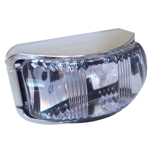 L.E.D Front End Outline Marker or External Cabin Lamp Amber - Chrome Base. 91622C