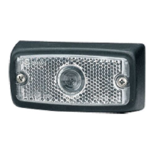 Clear Front End Outline Marker Lamp W/Rubber Boot + Inbuilt Reflector. 87212