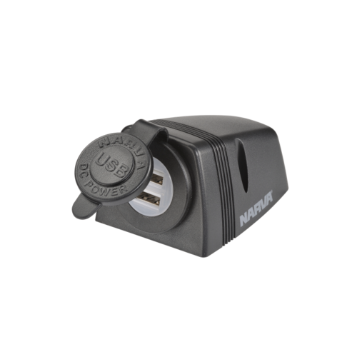 Accessory Socket Surface Mount Dual Usb H/D .81154BL