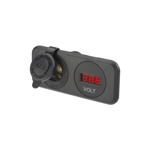ACCESSORY SOCKET  H/D AND 12/24V DC  L.E.D VOLT METER  .81145BL