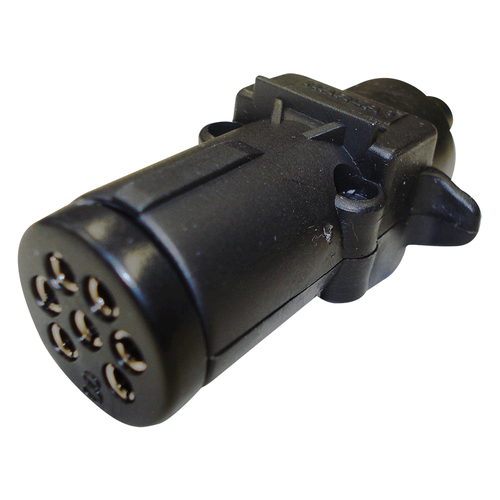 Narva Trailer Plug 7 Pin Small Round Plastic - 82121BL