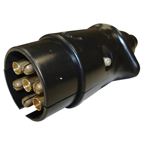 Narva Trailer Plug 7 Pin Large Round Plastic. 82181BL