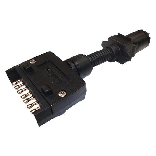 Narva Trailer Adaptor 7 Pin Flat Car To 7 Pin Round Van. 82225BL