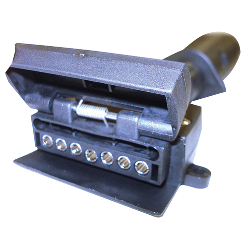 Narva Trailer Adaptor 7 Pin Large Round Car To 7 Pin Flat Van. 82235BL