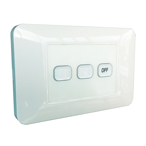 W.A.S. 3 Gang wireless switch with master OFF RL-TX-C03-AU