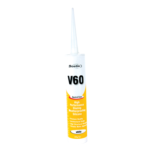 V60 Black Silicone Sealant Non-Acetic 300gm Tube. 314690 / 30804555