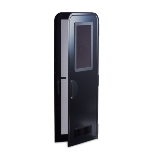 Milenco Medium Columbia DOOR Black/Black Frame RH (1750 x 622mm). MIL5098