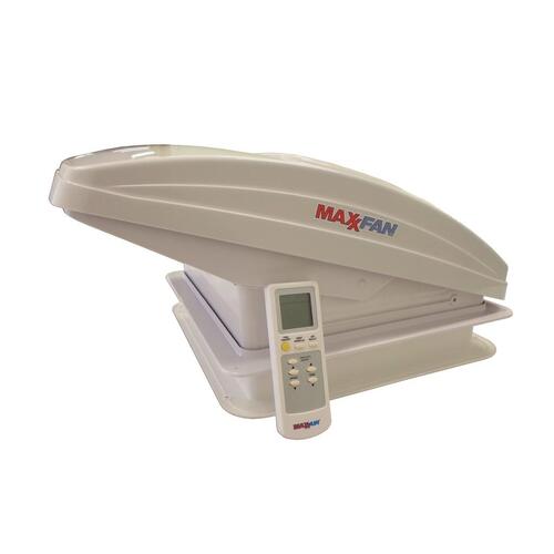 Maxxfan Deluxe with Rain Dome,T/Stat, Power Lift and Remote .356mm x 356mm.00-07000KIA