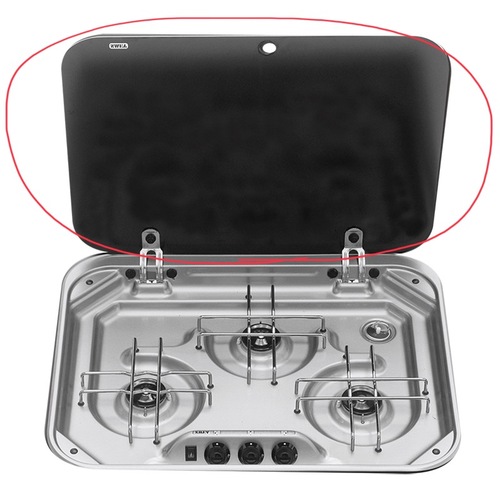 GLASS LID FOR SMEV 3 BURNER COOKTOP 002846. 002856