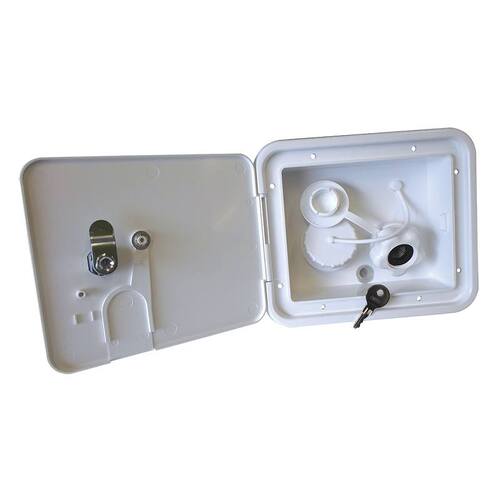 JAYCO DUAL LOCKABLE WATER FILLER W/PLASTIC VALVE. 0440005