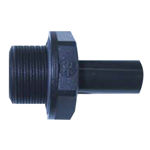 JG Plastic 12mm x 1/2" BSPT Straight Male Stem Adaptor. PM051204E
