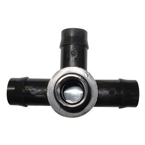 Threaded Side Outlet Tee 19mm Barbed x 1/2" BSP Female. TBFS1915