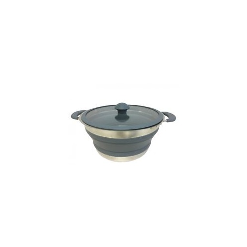 Collapsible gray 3.0l saucepan
