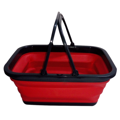 COLLAPSIBLE SILICONE SHOPPING BASKET
