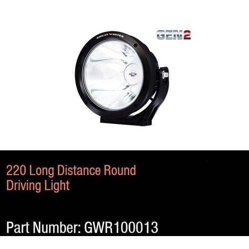 Great Whites - Gen 2 - 220mm Long Distance Driving Light Round  9-32V DC