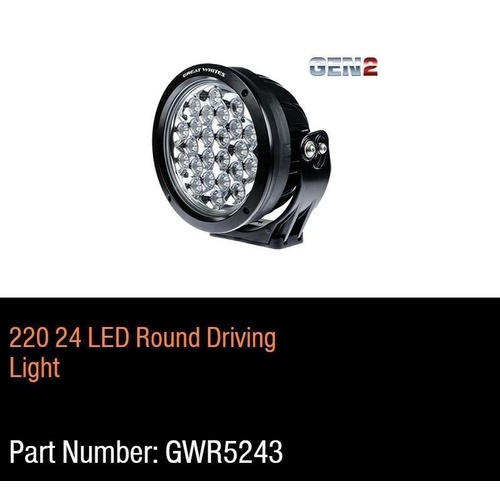 Great Whites - Gen 2 - 220mm 24 LED Driving Light Round  9-32V DC